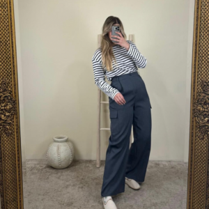 Pantalón Cargo Fluido Ajustable